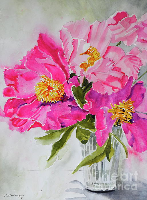 Patty Strubinger - Vase Of Hot Pink Beauties