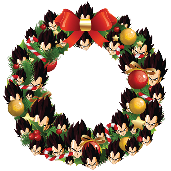 Dragon Ball all characters Christmas tree Png, Goku Christmas Png