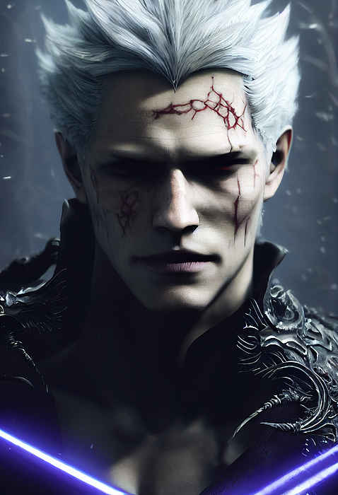 Vergil DMC 5 Remastered Sticker by Fallen One - Fine Art America