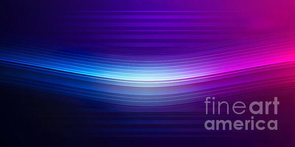 Odon Czintos - Vibrant colors ranging from purple to blue create a dynamic wave pattern across the image, giving