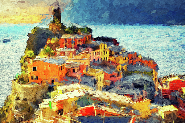 Joseph S Giacalone - Vibrant Vernazza - Impressionist