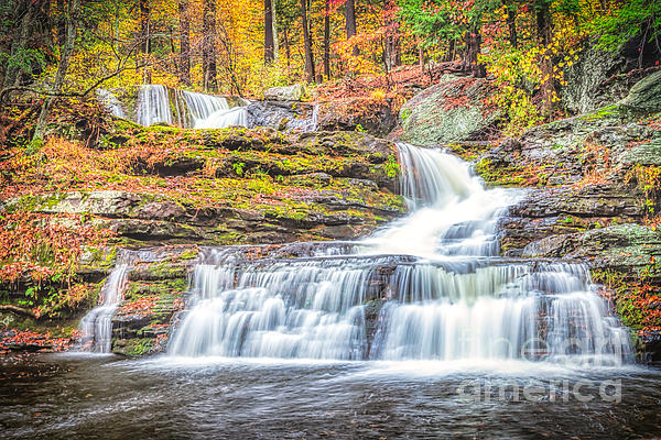 Stefano Senise - View of Great Smoky Mountains National Park - Fall Colors and Stream Waterfall Running Water 