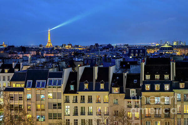 Delphimages Photo Creations - View of the roofs of Paris at night