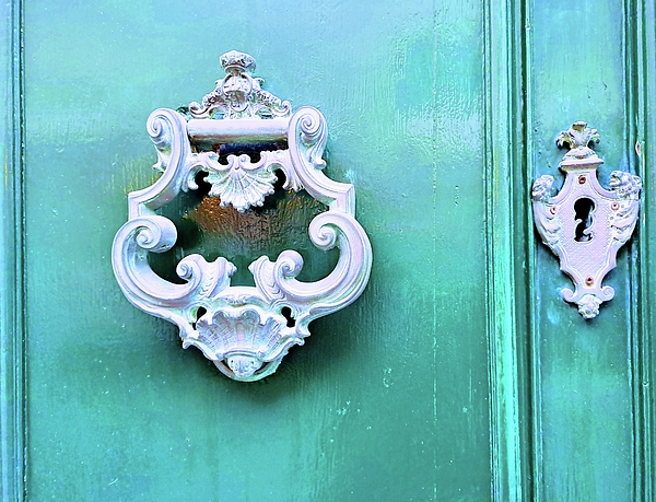 Lucia Waterson - Vintage green door with knocker 