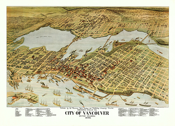 Vintage Map City Of Vancouver Canada 18 Jigsaw Puzzle By Carol Japp Pixels