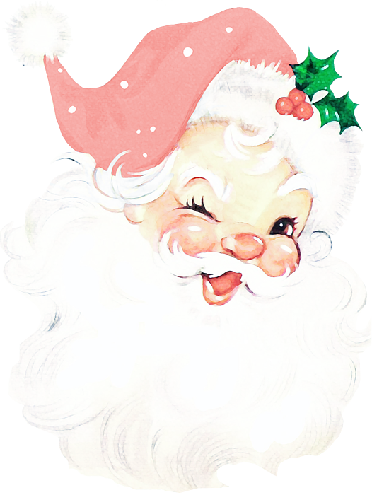 winking santa clipart transparent