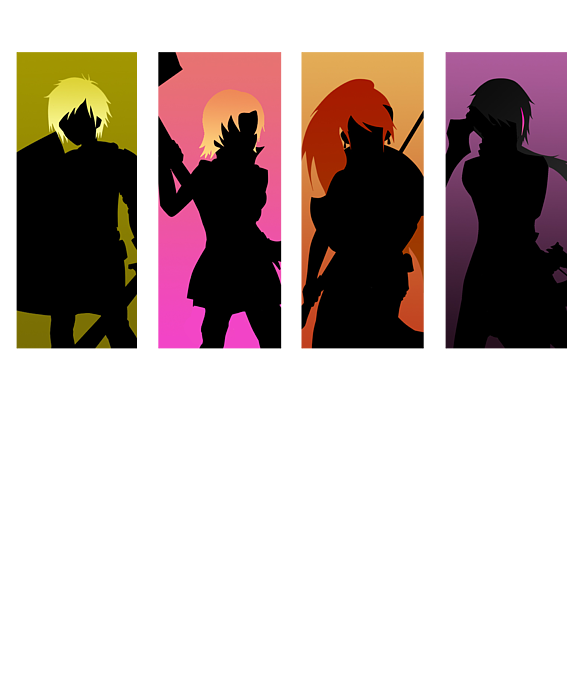 Vintage RWBY Anime Characters Team JNPR Gifts Idea Sticker by Lotus Leafal  - Pixels