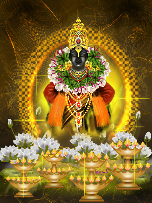 Vitthal the god of Hindu Spiral Notebook by Anjali Swami - Fine Art America