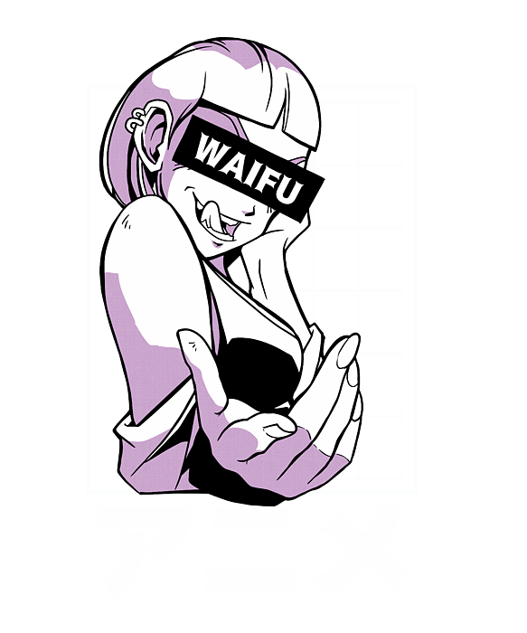 Waifu Halftone Seductive Anime Girl Licking Lips Jigsaw Puzzle By Norman W Pixels