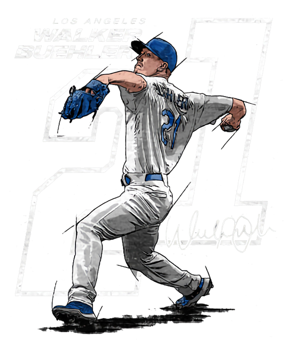 Walker Buehler New Power Pitches Sticker for Sale by SpeedFean