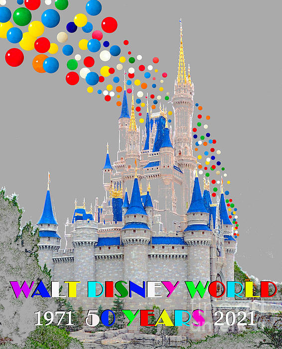 Disney Coffee Cup Mug - Disney World 50th Anniversary Castle