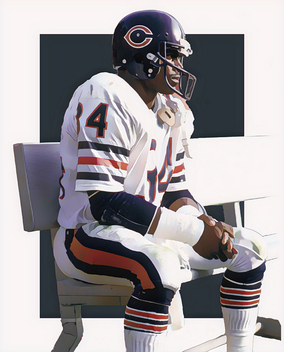 Walter Payton // Vintage Chicago Bears Fan Design T-Shirt | Sticker