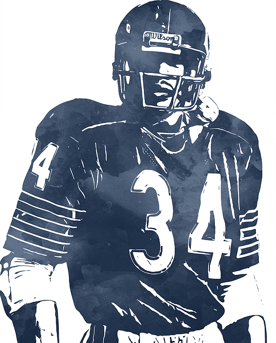 Walter Payton Chicago Bears Art 2 Tapestry by Joe Hamilton - Fine Art  America