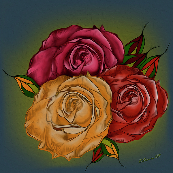 Elena Francis - Warm Painted Roses