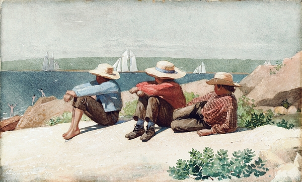 Winslow Homer - Linda Howes Website - Watching The Ships, Gloucester 1875