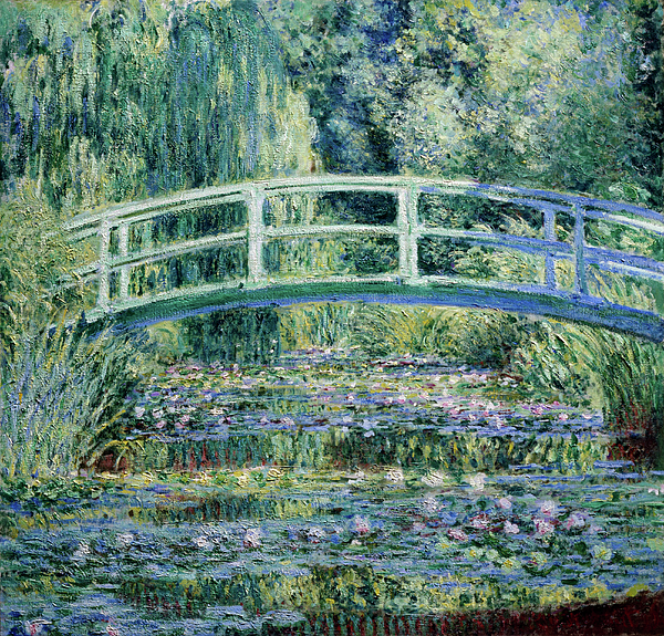 Claude Monet - Water Lilies and Japanese Bridge 1899 by Claude Monet