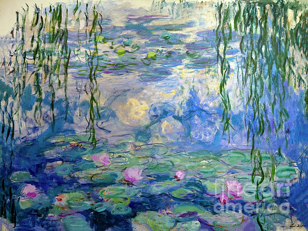 Water Lilies, Les Nympheas, Greeting Card By Claude Monet