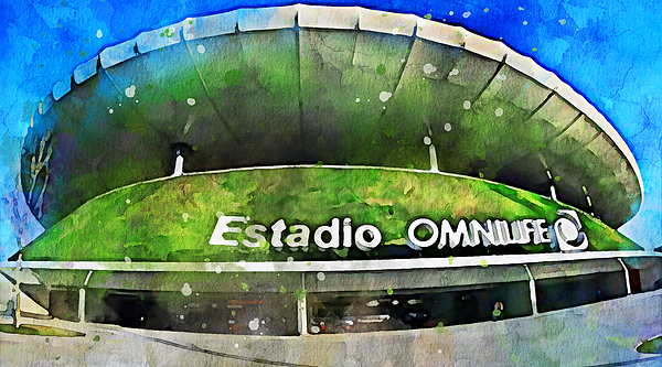 Watercolor 841 Estadio Omnilife Estadio Akron Estadio Chivas Club ...