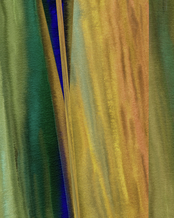 Irina Sztukowski - Watercolor Abstract Shapes And Lines In Warm Texture II