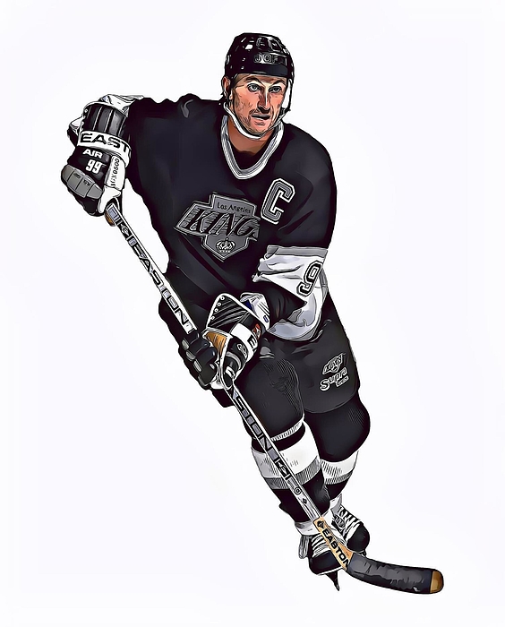 Wayne Gretzky New York Rangers Cartoon Art by Joe Hamilton