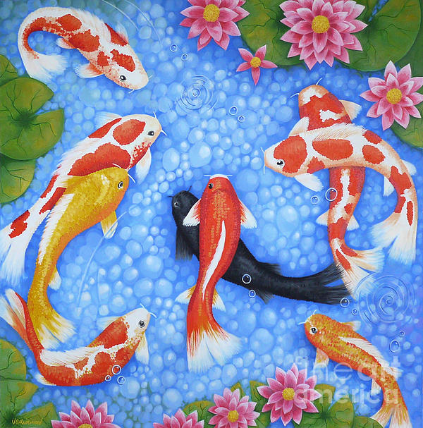 Julia Underwood - Wealth and Blessings Koi Fish 2 - Feng Shui