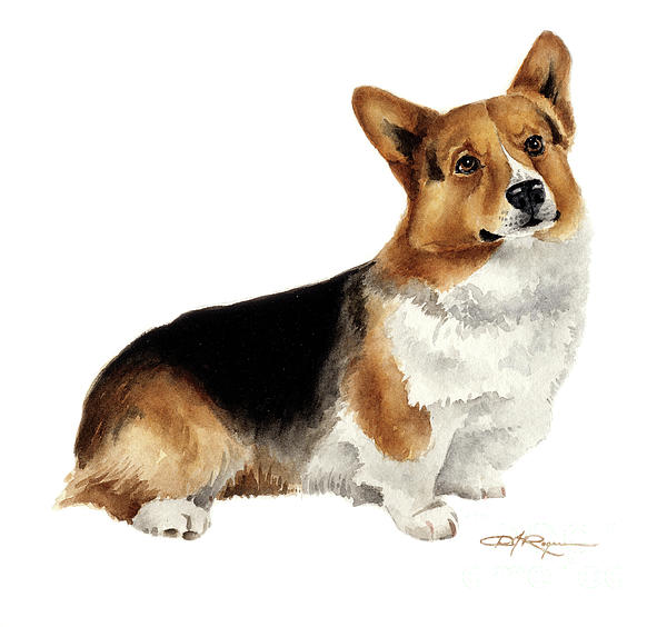 Corgi Canvas Tote Bag - Cardigan Swirl