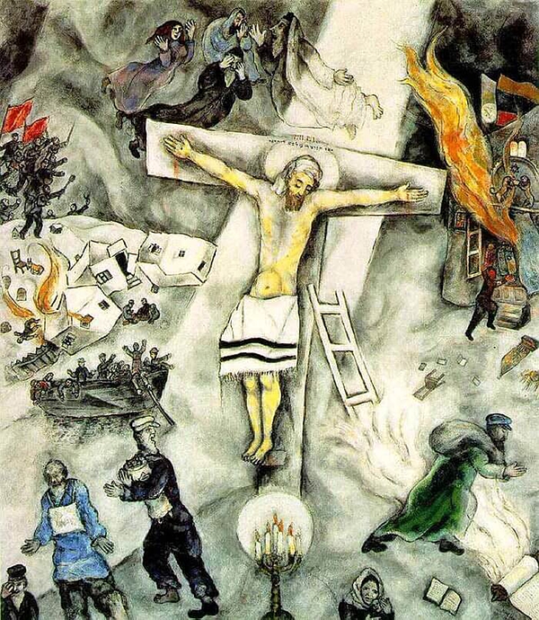 Overlijdens STORE - White Crucifixion, 1938 by Marc Chagall
