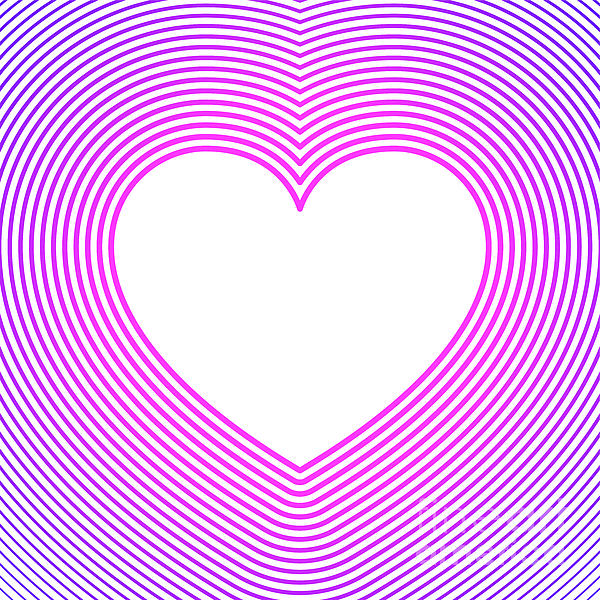 Hypnotic Purple Hearts Art Print by Simple Decor