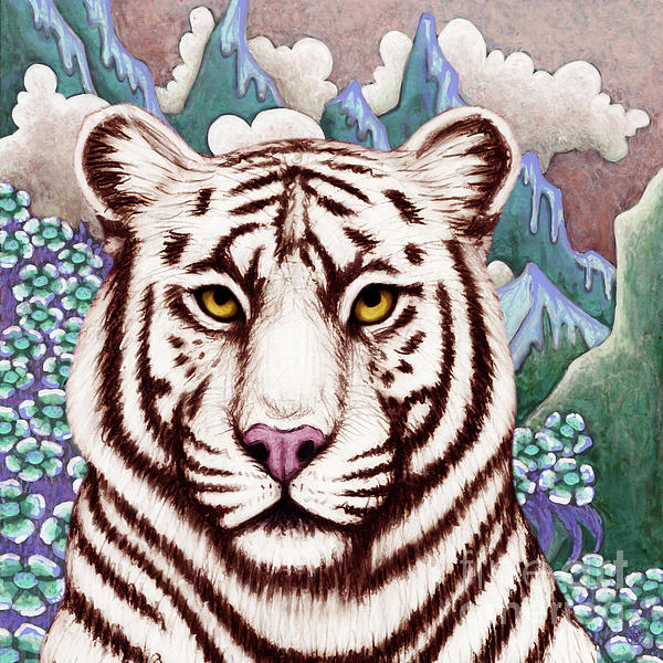 White discount tiger blanket