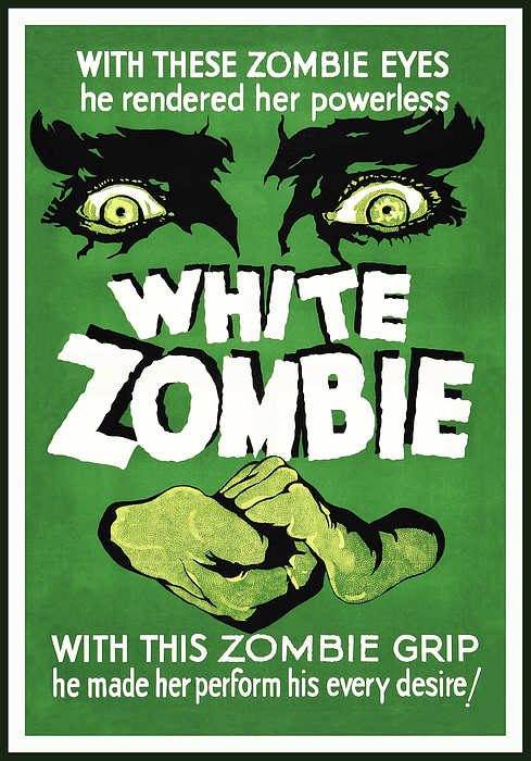 誠実 Retro Zombie White Vintage 1932 Poster Movie Horror Classic コレクション