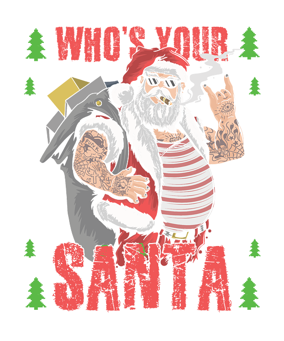 Ho Ho Ho Christmas Xmas Winter Holidays Santa Claus Hat by Thomas Larch