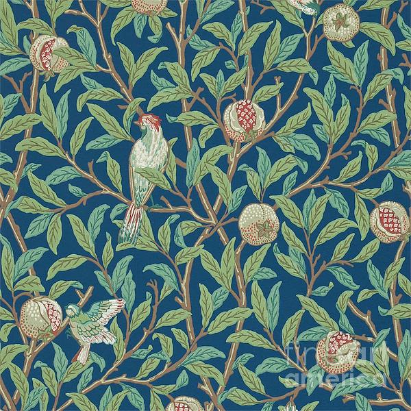 William Morris - William Morris Bird and Pomegranate Blue Sage Green
