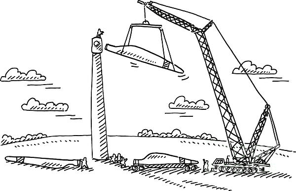 wind turbine coloring page