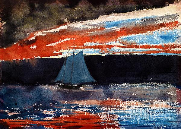 Alexandra Arts - Winslow Homer - Schooner at Sunset 
