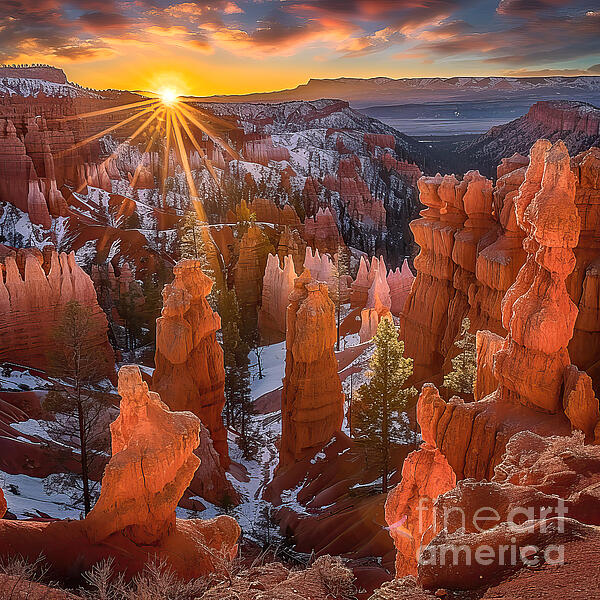 Elisabeth Lucas - Winter Sunset Bryce Canyon