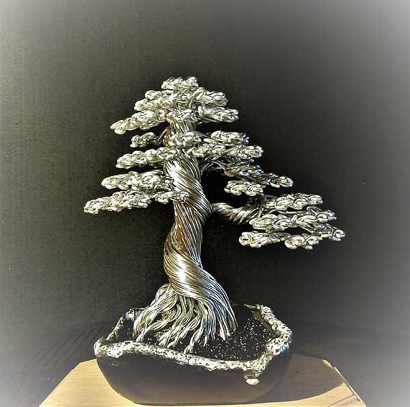 Wire Tree sculpture #227 root over rock By Rick Skursky Sculpture by Ricks  Tree Art - Pixels