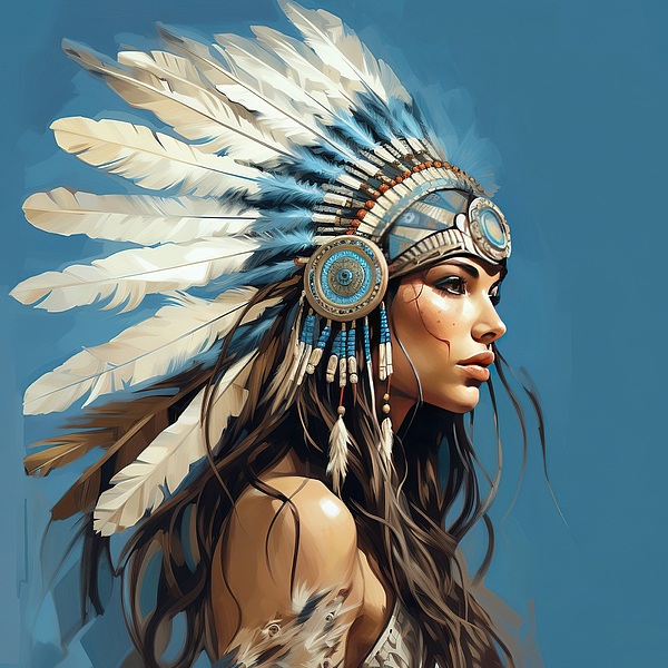 https://images.fineartamerica.com/images/artworkimages/medium/3/woman-turquoise-headdress-athena-mckinzie.jpg