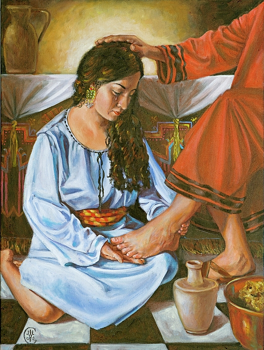 Ann Marie Campbell - Woman Washing the Feet of Jesus