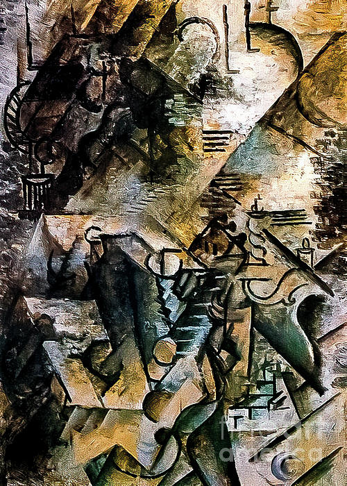 Woman With Guitar and Piano by Pablo Picasso 1911 Sticker