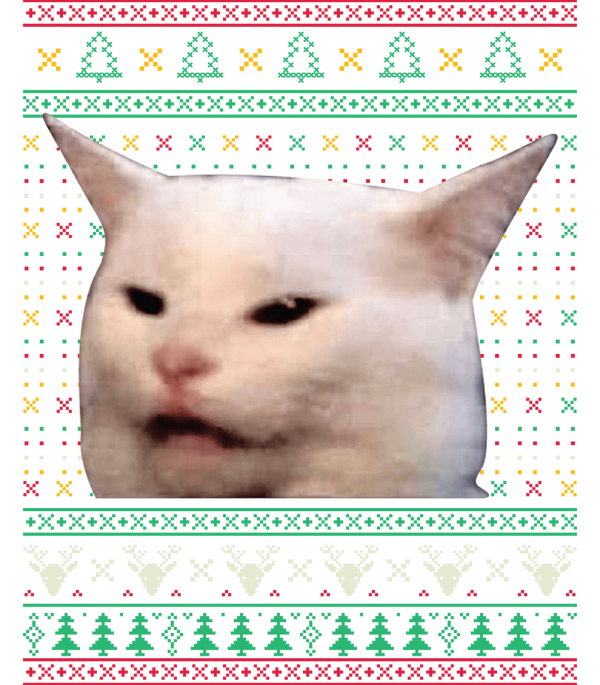 Karen Yelling at Grumpy Cat Meme Ugly Christmas Sweater Anime Ape 2023 For  Men And Women - Binteez