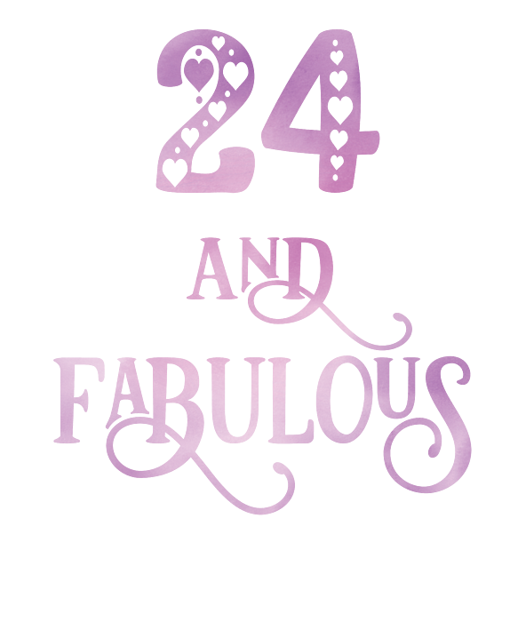 Women 24 Years Old And Fabulous 24th Birthday Party design Greeting Card