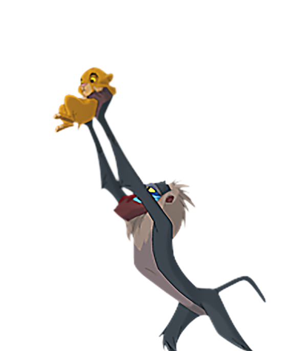 lion king rafiki holding simba