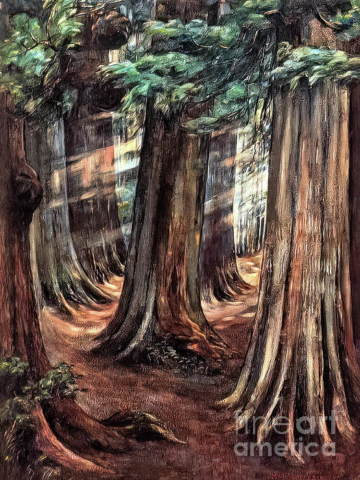 Emily Carr - Wood Interior by Emily Carr 1909