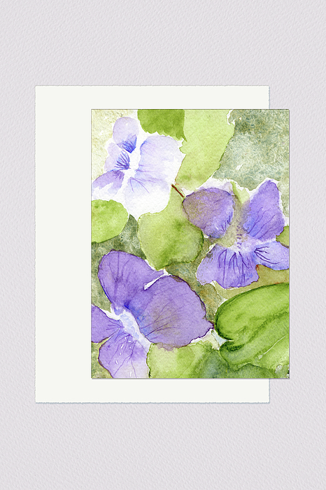 Elizabeth Reich of LZBTH Creative - Wood Violet, February Birth Flower, with digital paper collage