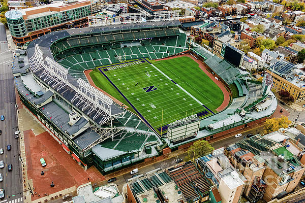 Wrigley Field Football Fleece Blanket by Dan Dunn - Pixels