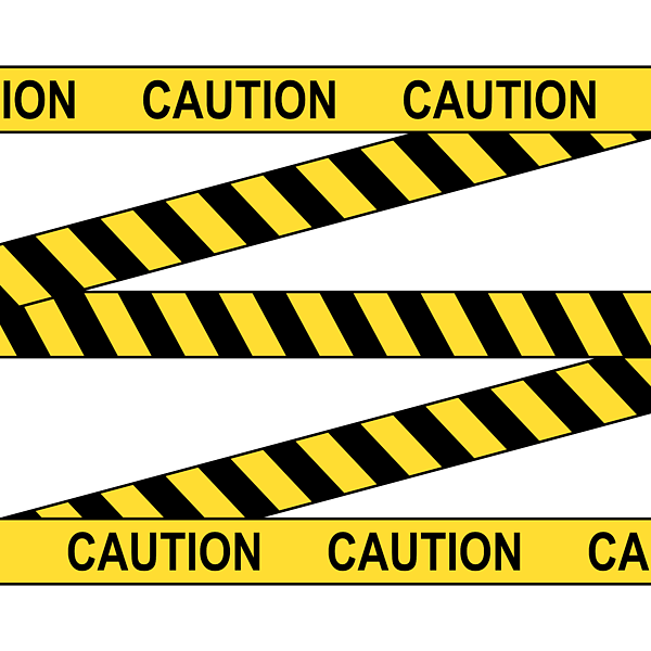caution tape page border