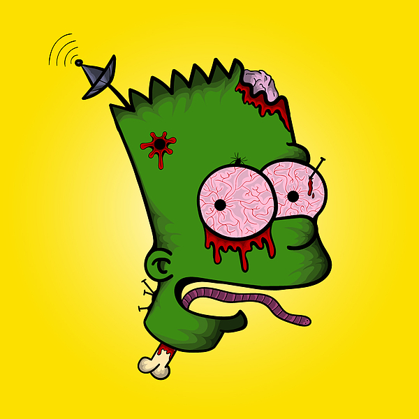 Zombie Bart Simpson STICKERS