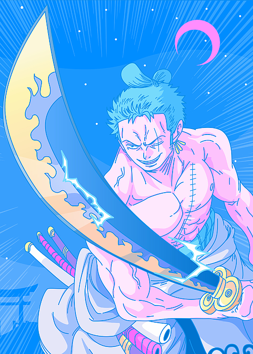 Zoro Enma Sticker by Mo2o