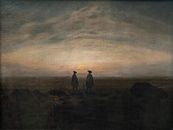 Zwei Manner am Meer Greeting Card by Caspar David Friedrich