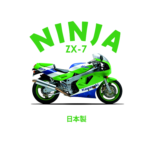 ZX-7 Ninja 1989 Duvet Cover by Mark Rogan - Mark Rogan